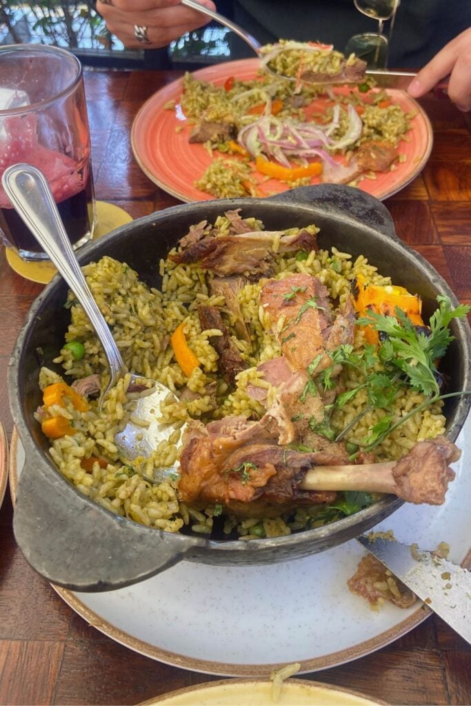 Peruvian dish from a restaurant