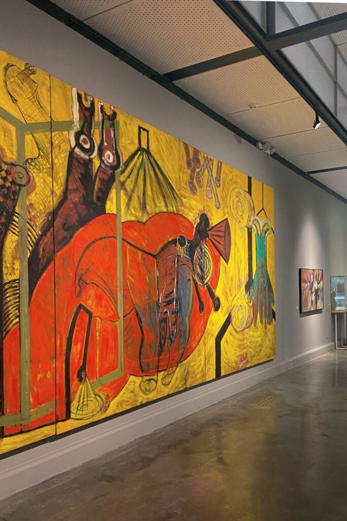 Artwork inside a museum 