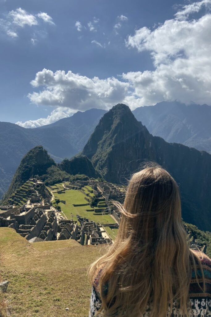 me looking at Machu Picchu