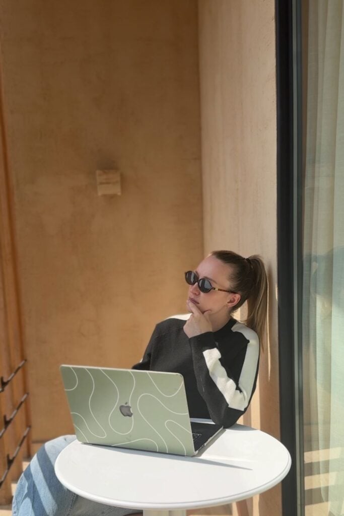 digital nomad on a laptop